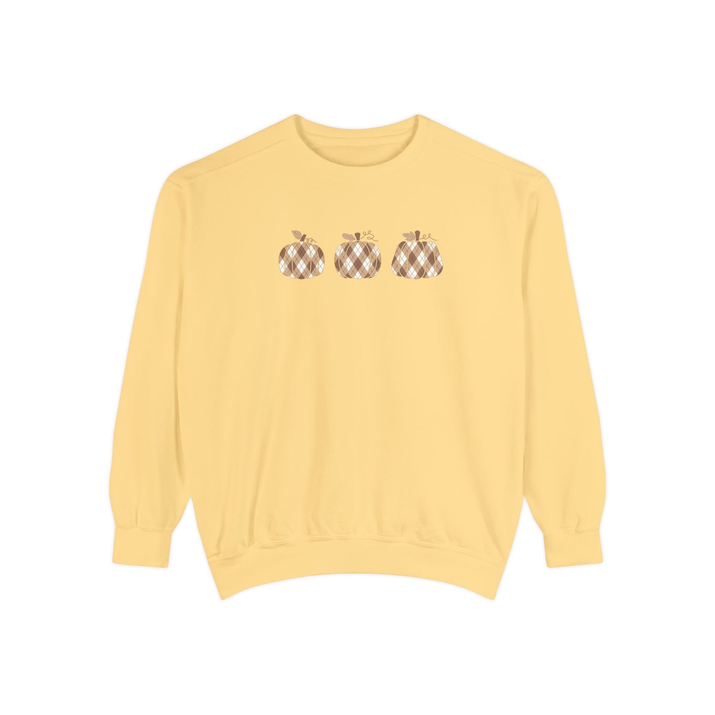 Plaid Pumpkins Comfort Colors Sweatshirt