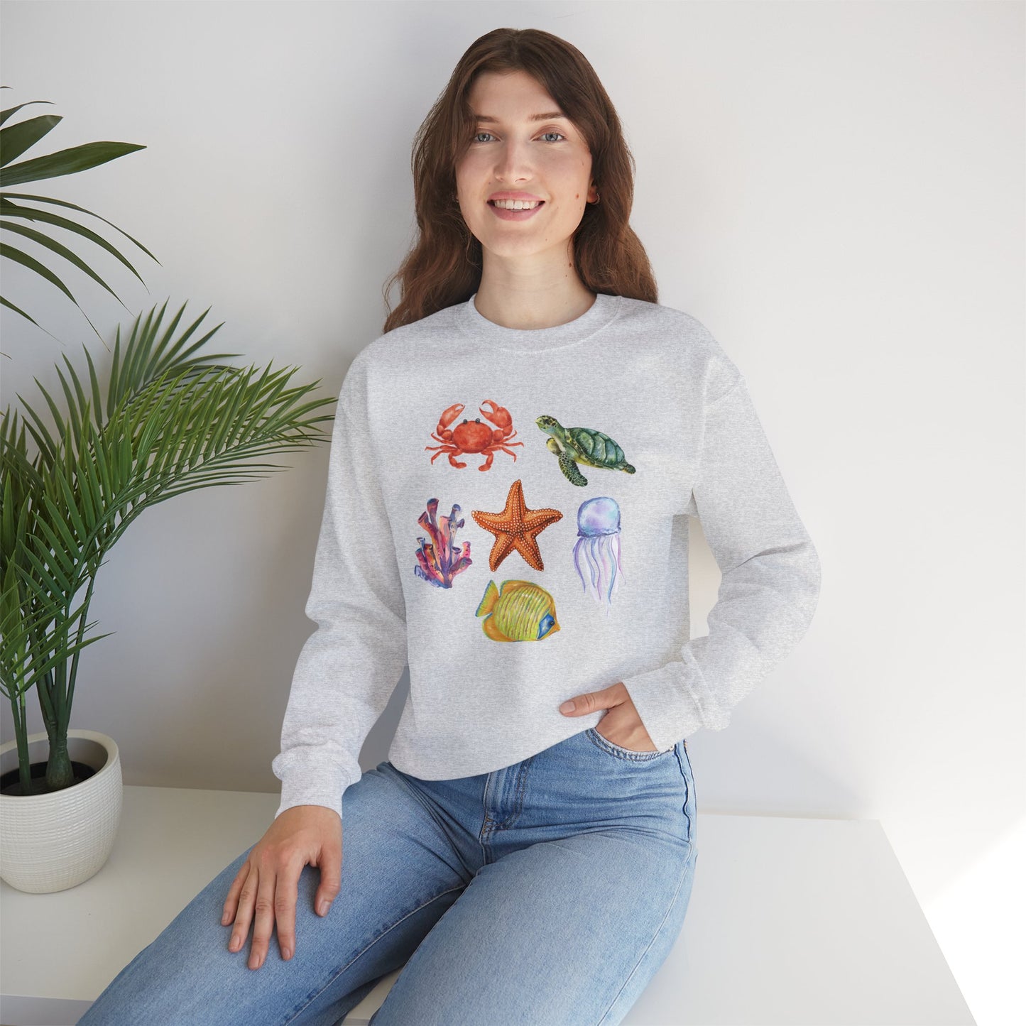 Ocean Creatures Crewneck Sweatshirt