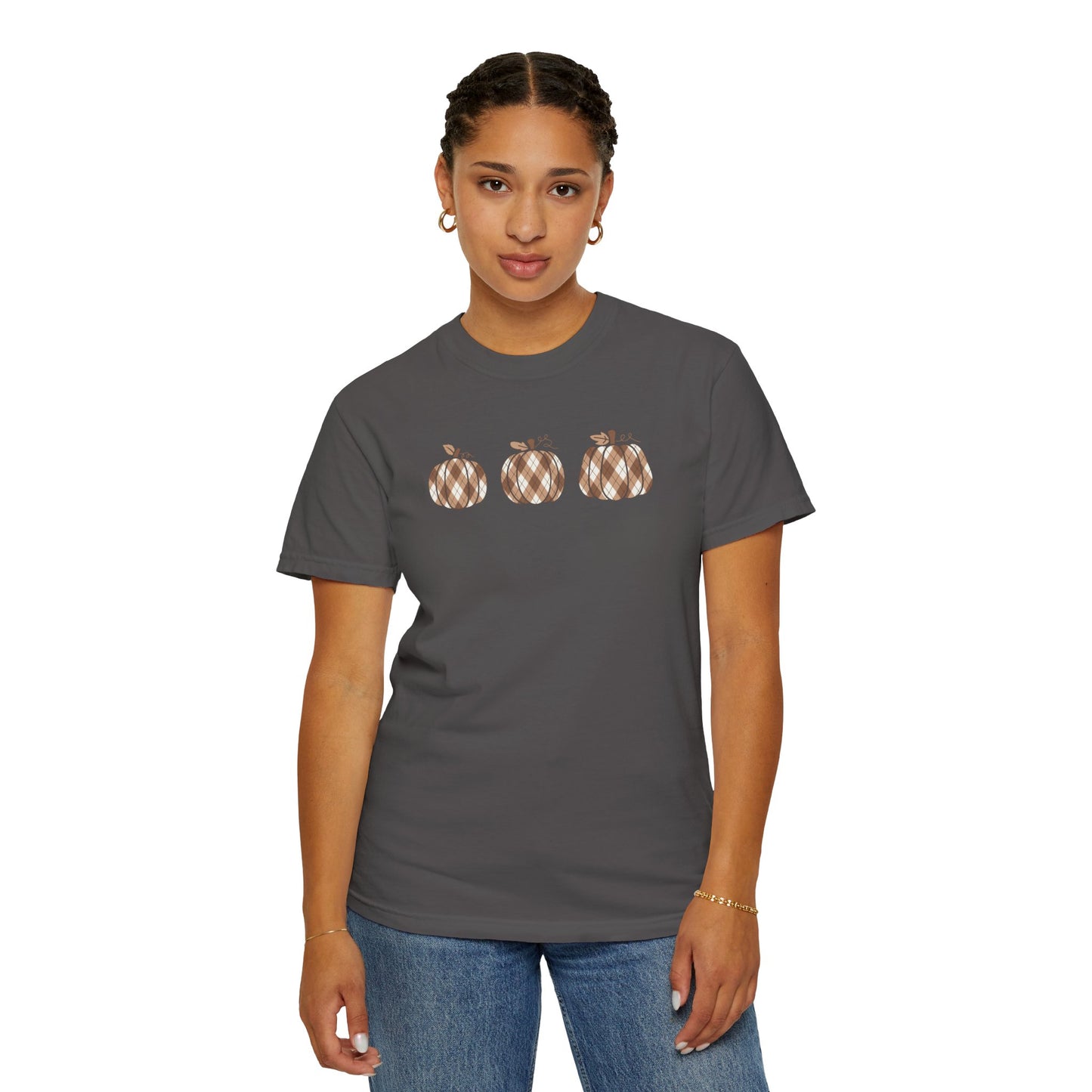 Plaid Pumpkins Comfort Colors Tee