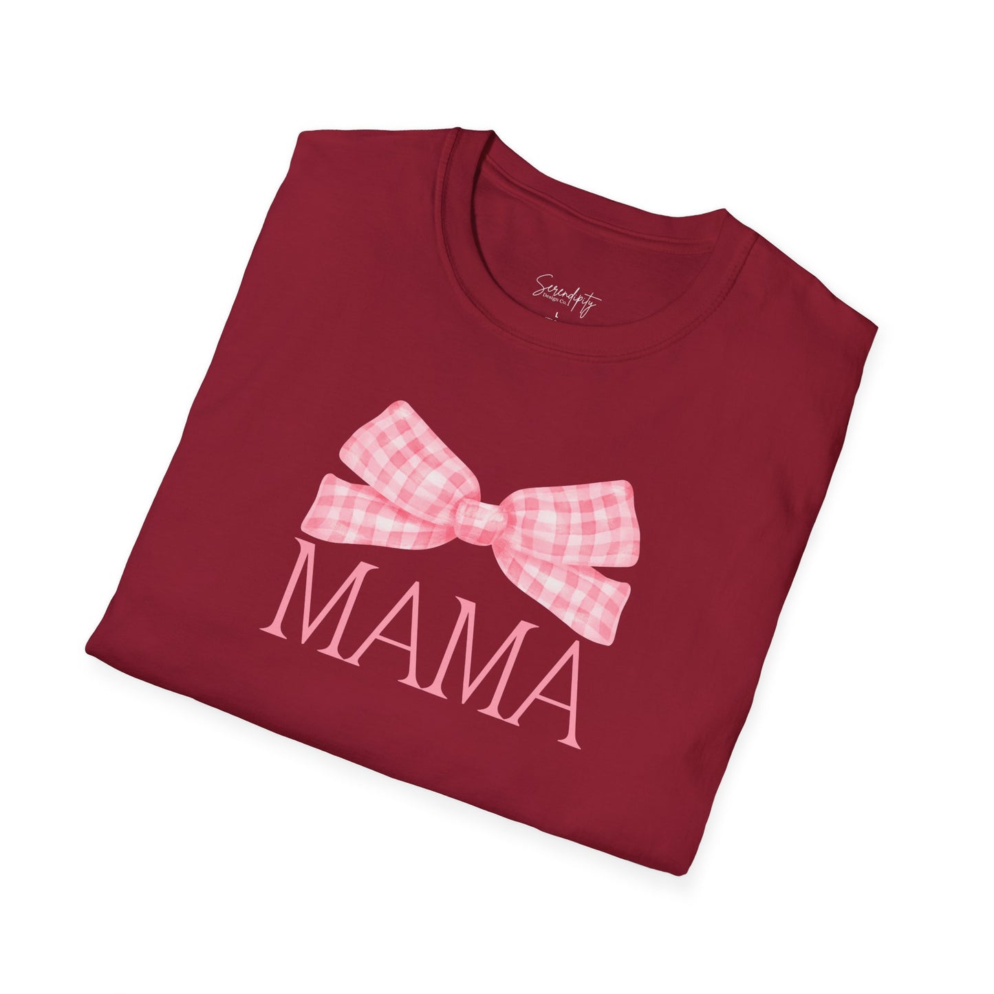 Mama Pink Bow Soft Style Tee