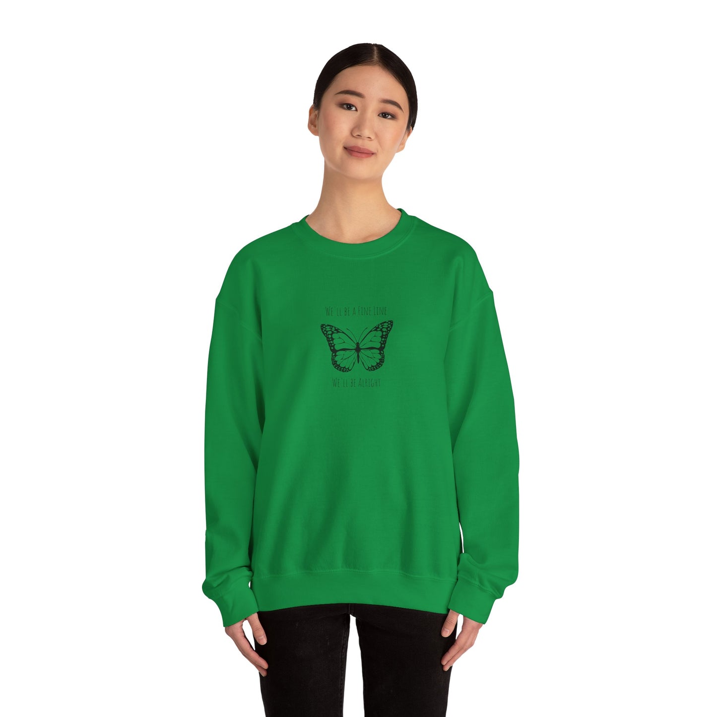 Fine Line Butterfly Unisex Crewneck