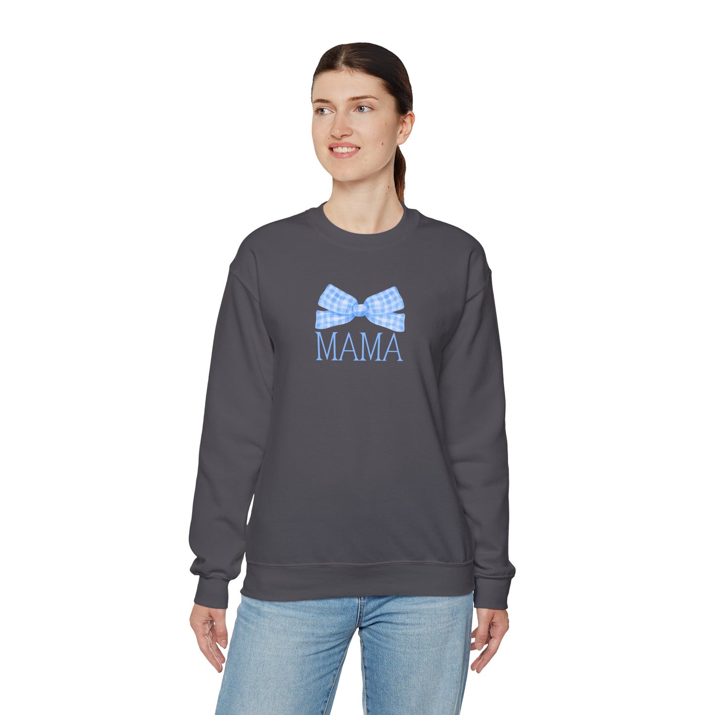 Mama Bow Blue Unisex Crewneck