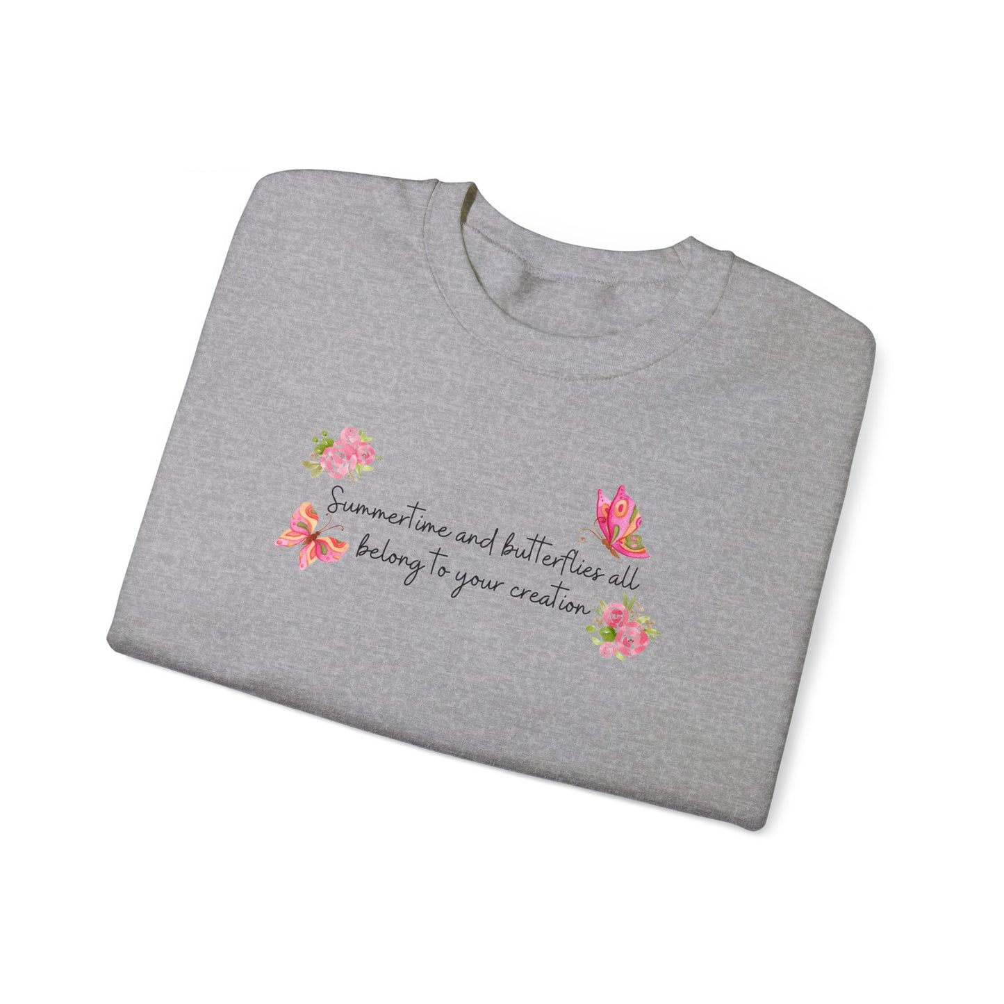 Summertime & Butterflies Unisex Crewneck