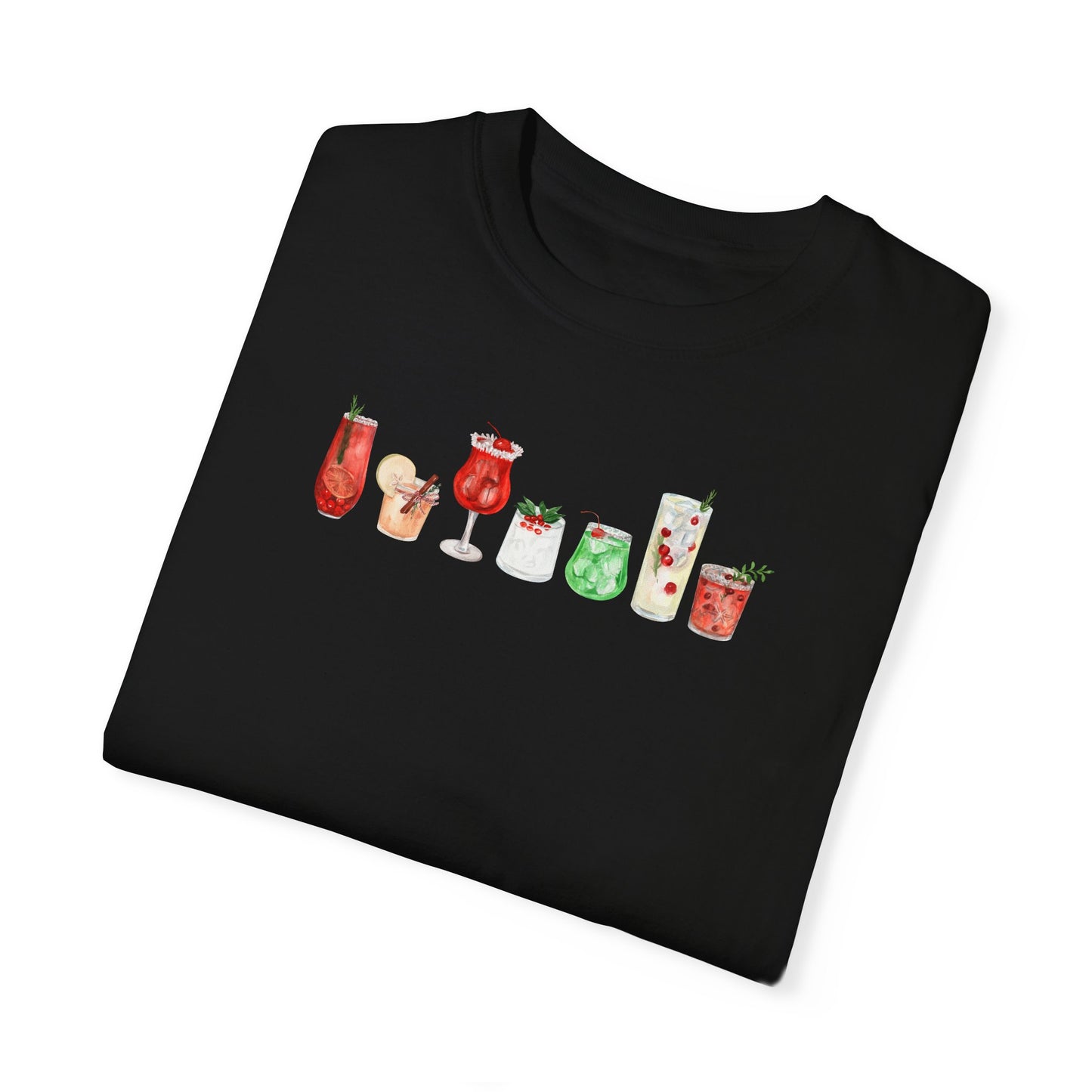 Christmas Cocktails Comfort Colors Tee