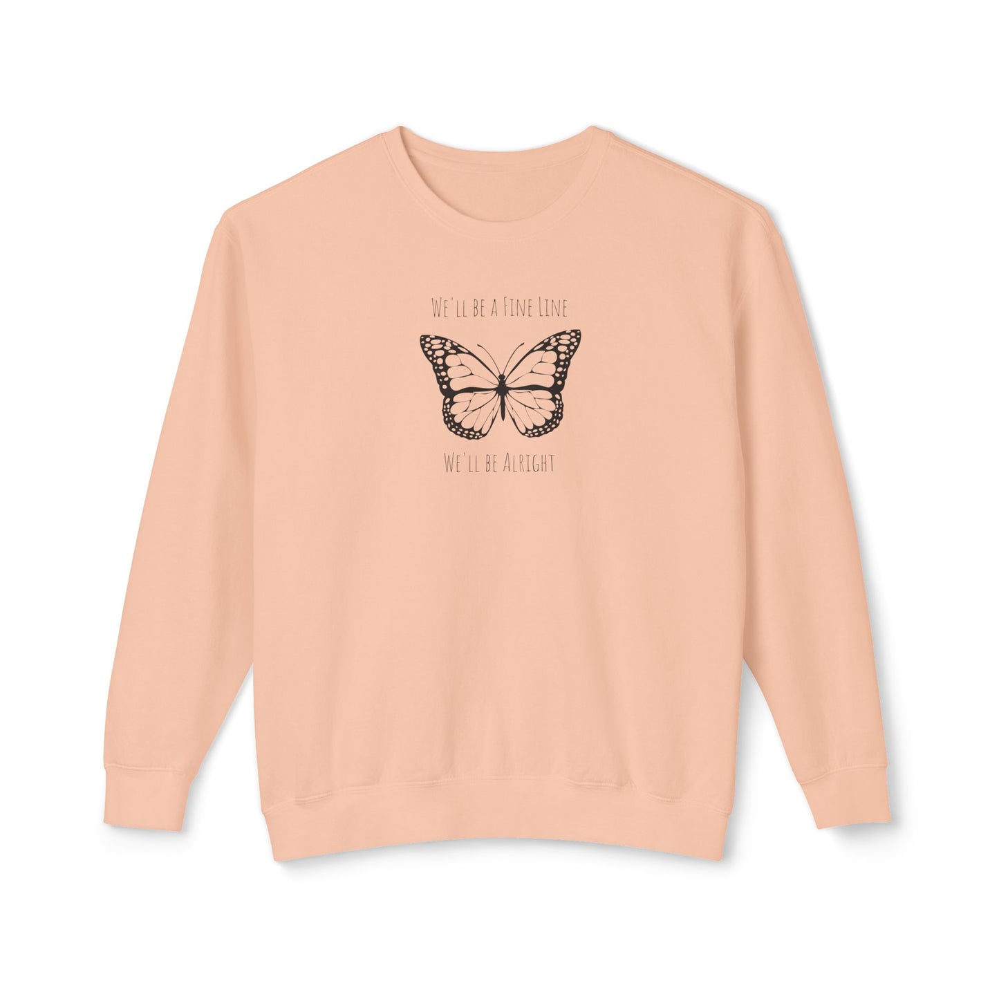 Fine Line Butterfly Comfort Colors Sweatshirt