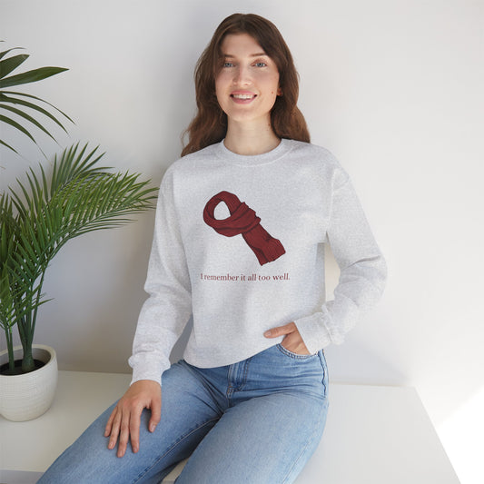 Red Scarf Crewneck Sweatshirt