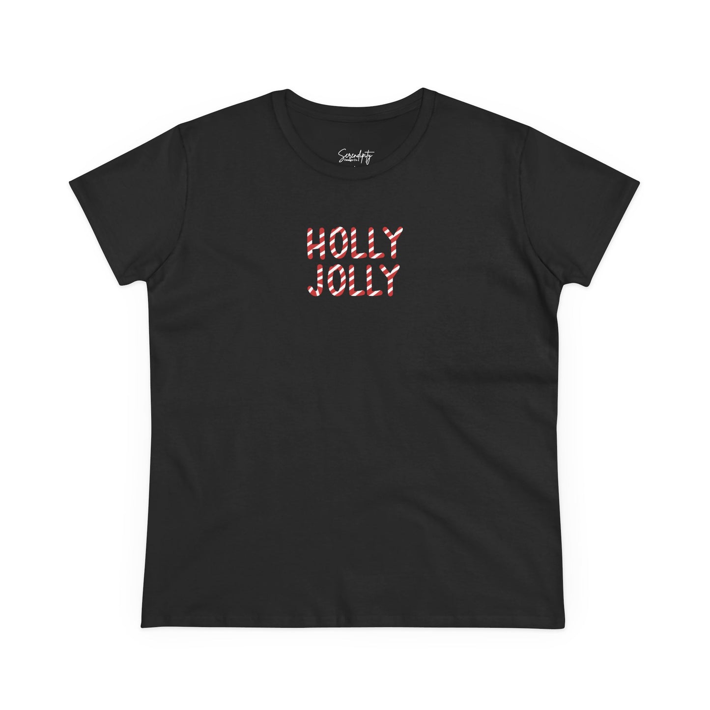 Holly Jolly Candy Cane Baby Tee