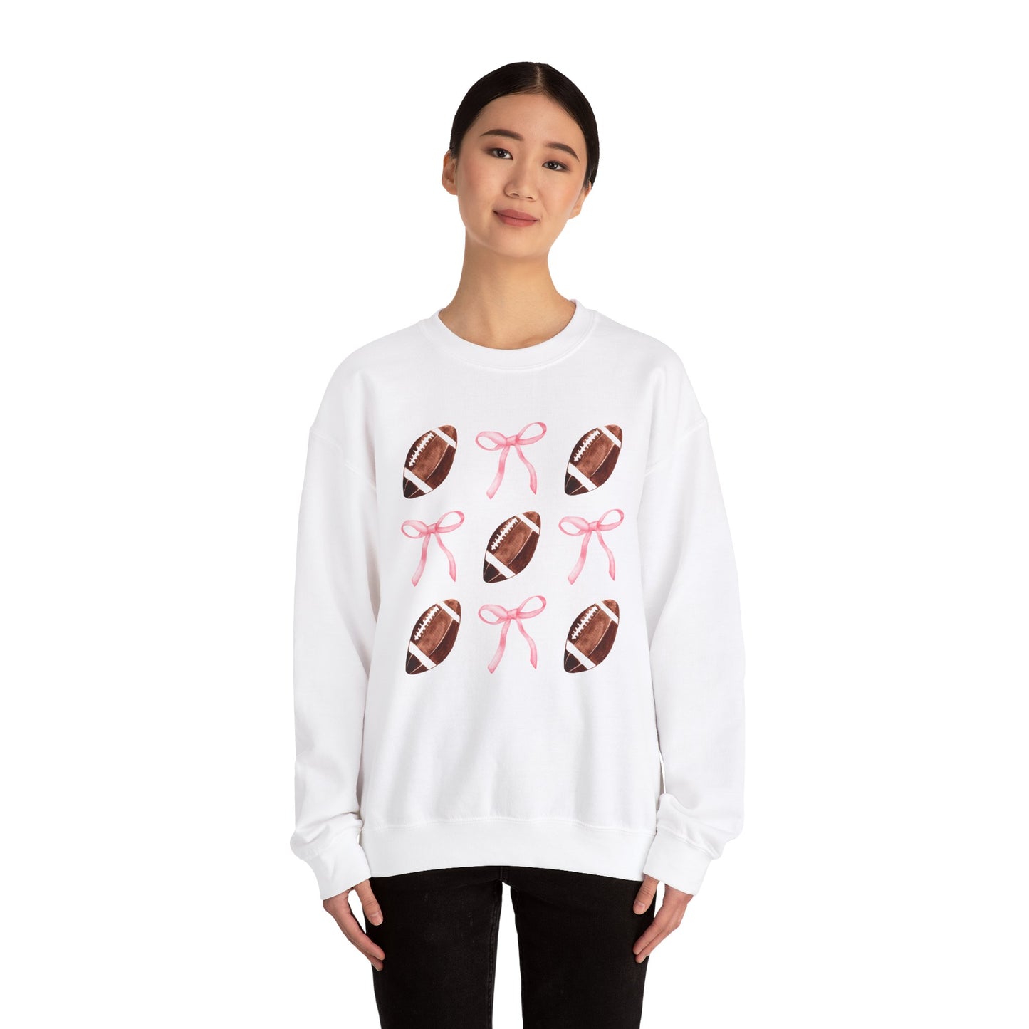 Football Bows Unisex Crewneck