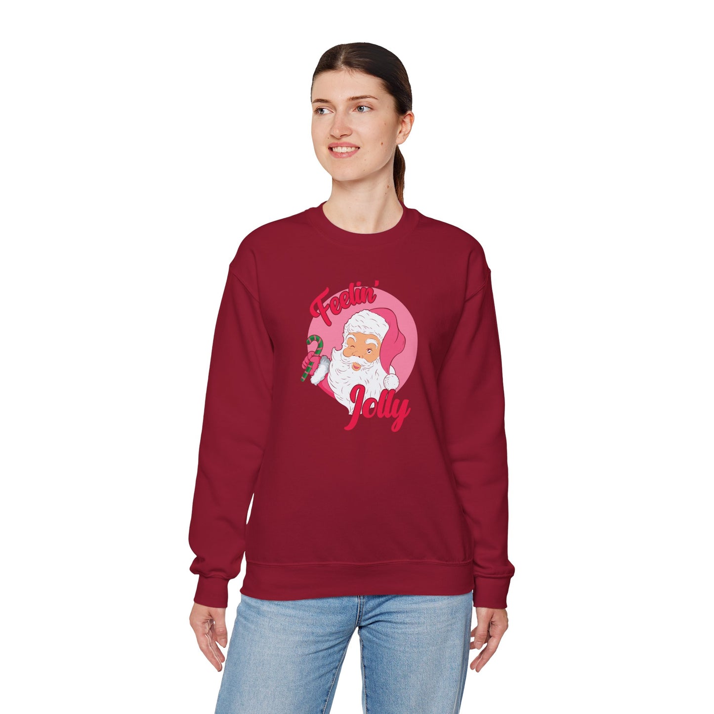 Feelin' Jolly Santa Crewneck Sweatshirt