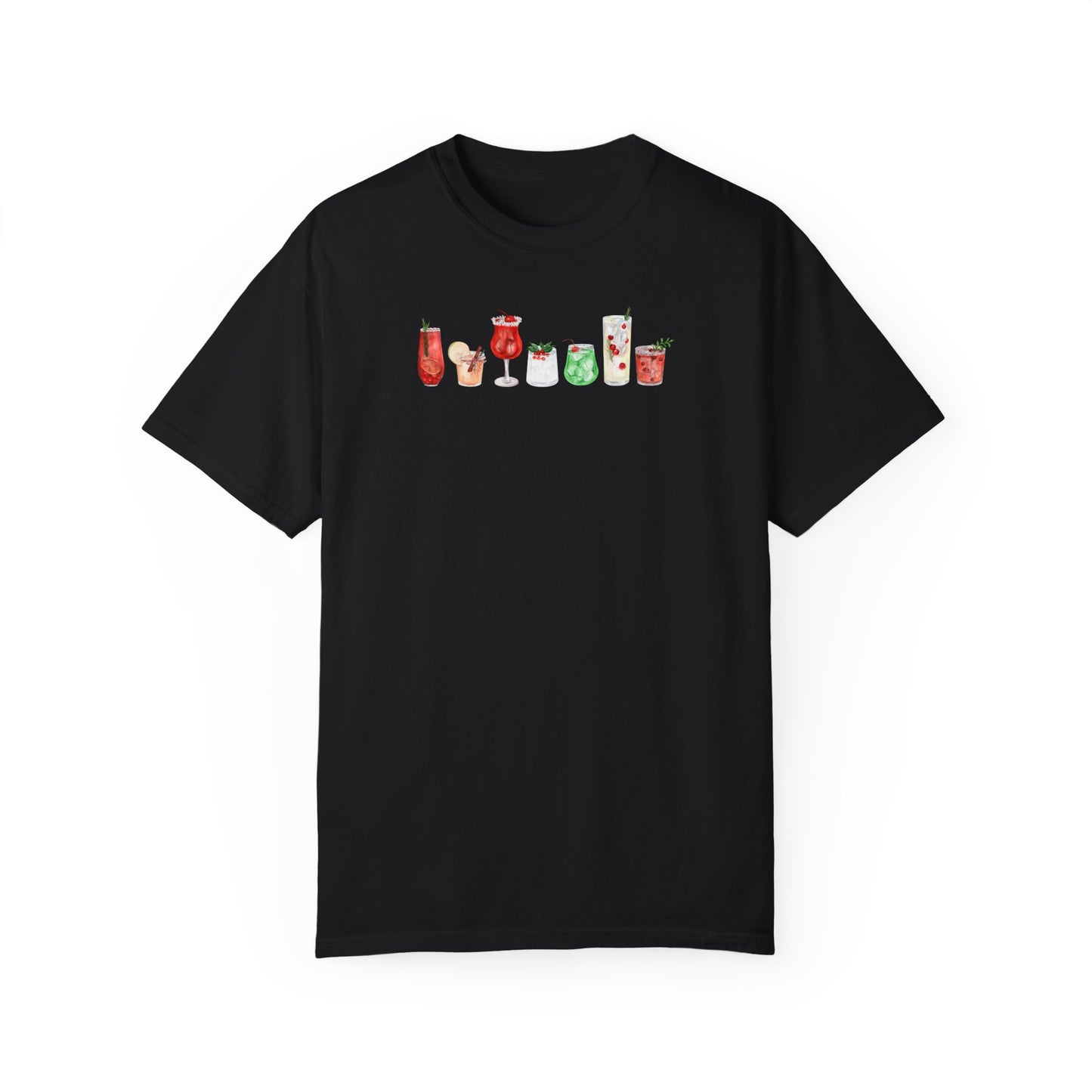 Christmas Cocktails Comfort Colors Tee