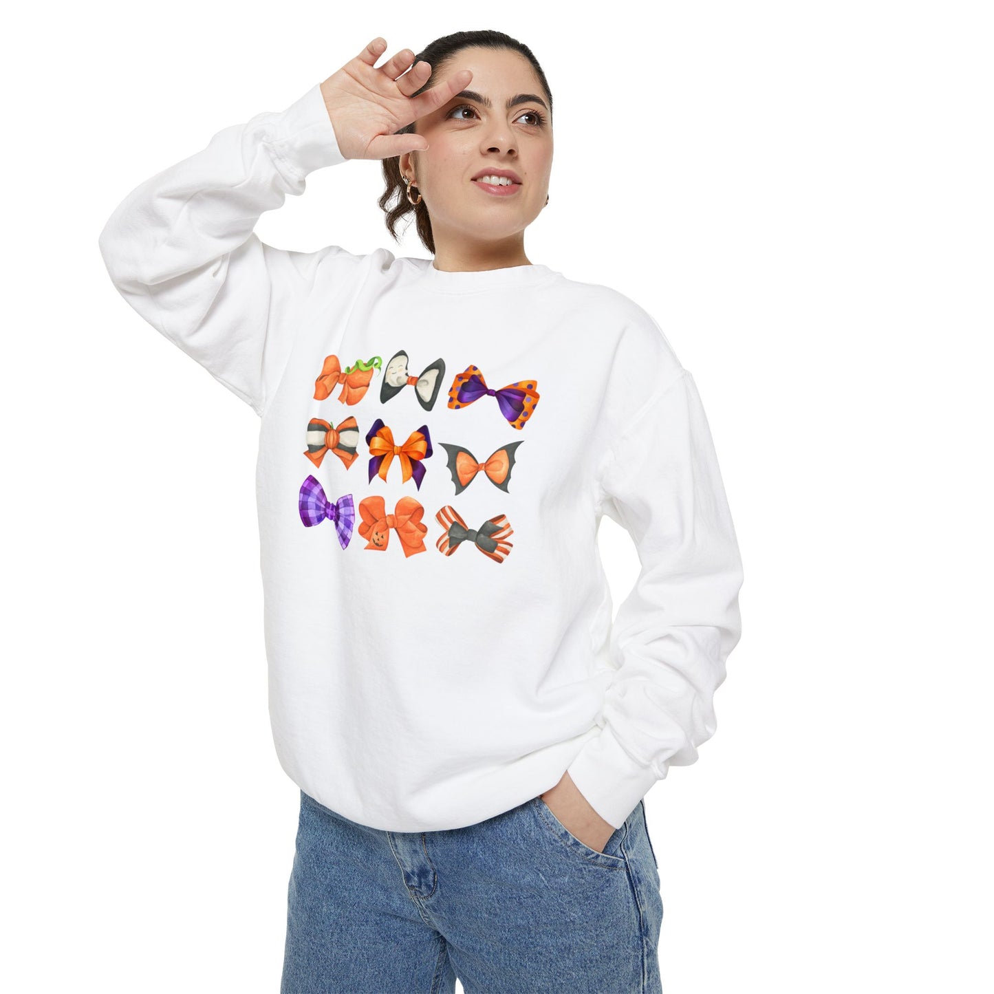 Halloween Bows Comfort Colors Sweatshirt