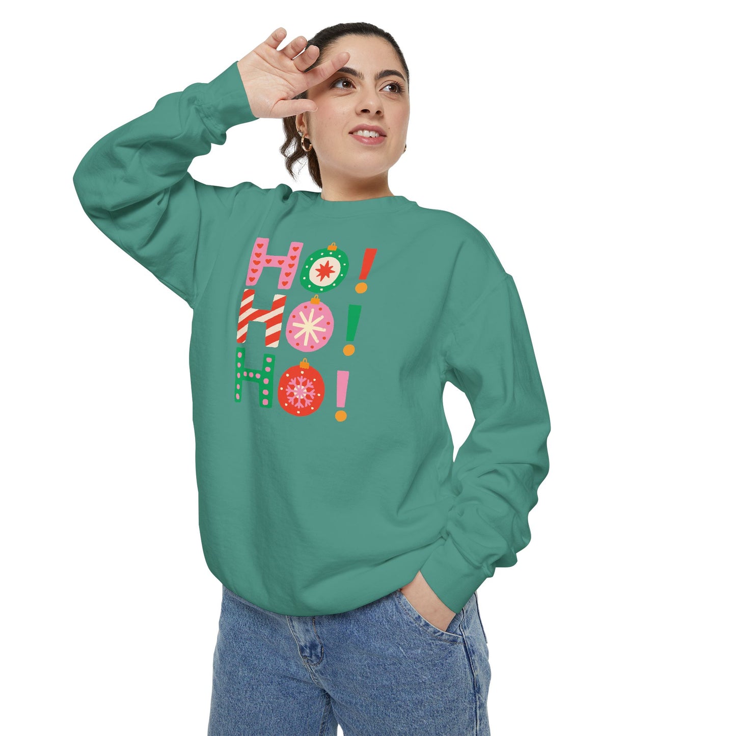 Ho Ho Ho Ornaments Comfort Colors Sweatshirt