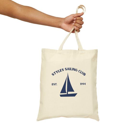 Styles Sailing Club Cotton Tote Bag