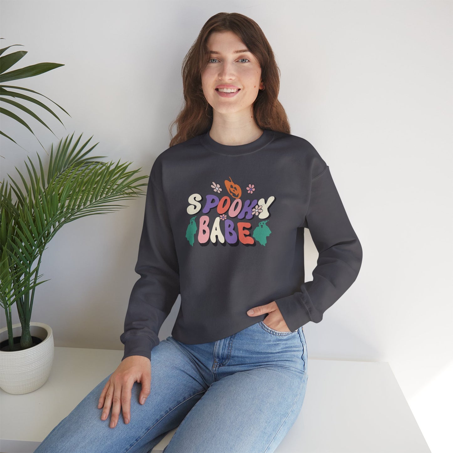 Spooky Babe Girly Unisex Crewneck