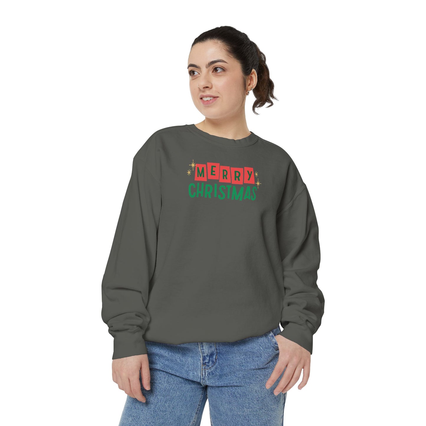 Retro Merry Christmas Comfort Colors Sweatshirt