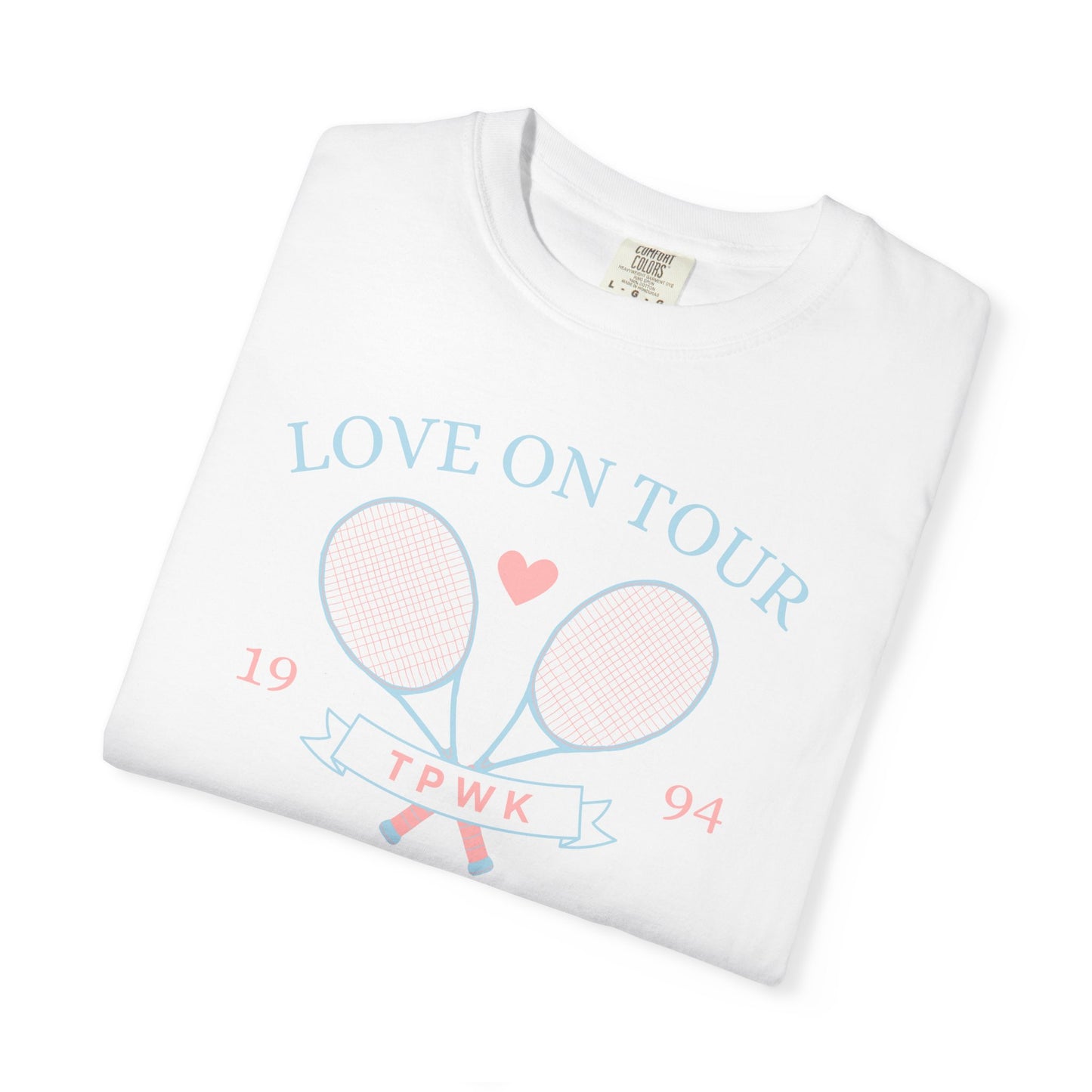 Love On Tour Tennis Club Comfort Colors Tee