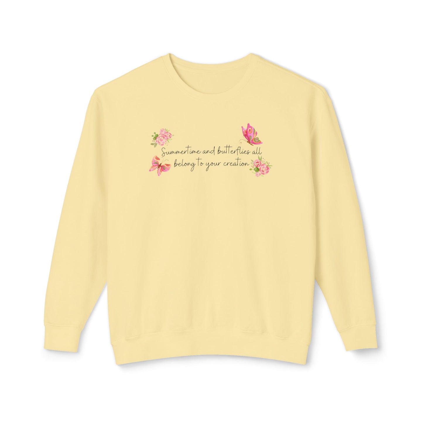 Summertime & Butterflies Comfort Colors Sweatshirt